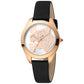 Black Leather Dress Watch