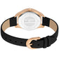 Black Leather Dress Watch