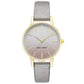 Gray Leather Dress Watch