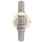 Gray Leather Dress Watch