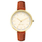 Brown Leather Dress Watch