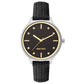 Black Leather Dress Watch