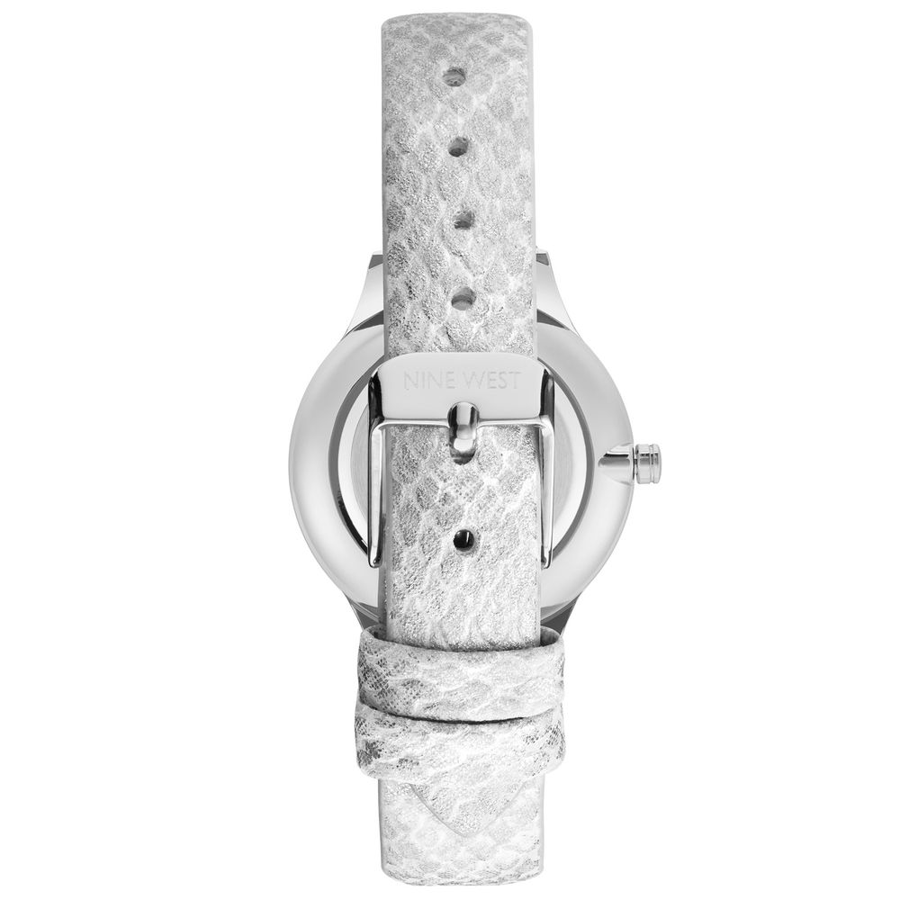 Gray Leather Dress Watch
