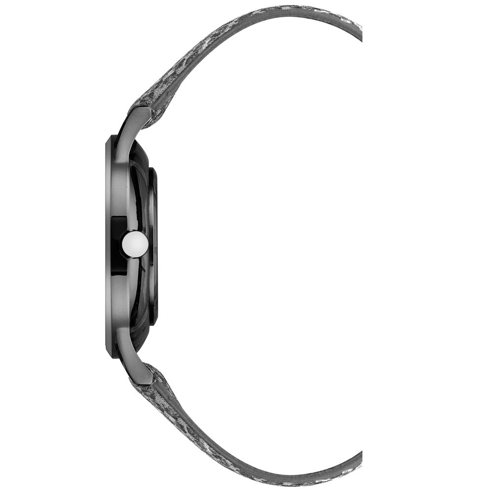 Black Leather Dress Watch