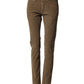 Brown Cotton Stretch Skinny Men Denim Jeans