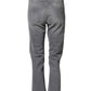 Gray Tattered Mid Waist Men Straight Denim Trouser Jeans