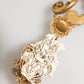 Gold Ceramic Crystal Cherub Baroque Pendant Necklace