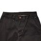 Dark Brown Cotton Stretch Straight Mid Waist Trouser Pants