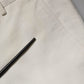 White Cotton Straight Chino Trouser Pants