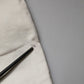 White Cotton Straight Chino Trouser Pants