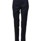 Dark Blue Cotton Skinny Men Trouser Pants