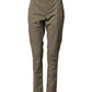 Beige Cotton Stretch Straight Chino Men Trouser Pants
