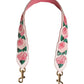 Strap White Floral Calf Leather Bag Accessory Shoulder