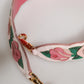 Strap White Floral Calf Leather Bag Accessory Shoulder