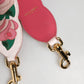 Strap White Floral Calf Leather Bag Accessory Shoulder