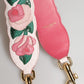 Strap White Floral Calf Leather Bag Accessory Shoulder