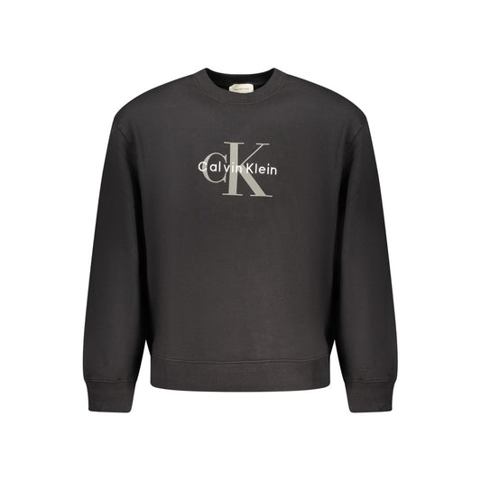 Black Cotton Men's Sweatshirt