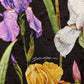 Black Floral Brocade A-line Mini Dress