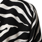 Black White Zebra Silk Sheath Mini Dress