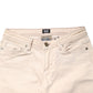 Beige Low Waist Cotton Slim Fit Denim Trousers Jeans