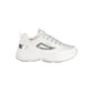 White Polyurethane Women Sneaker