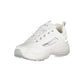 White Polyurethane Women Sneaker