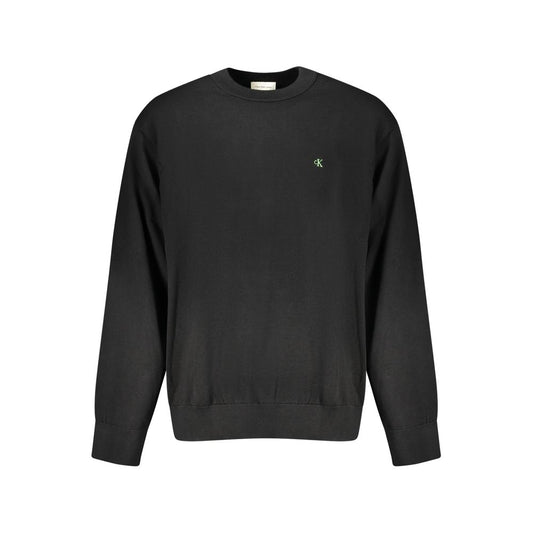 Black Cotton Men's Sweater