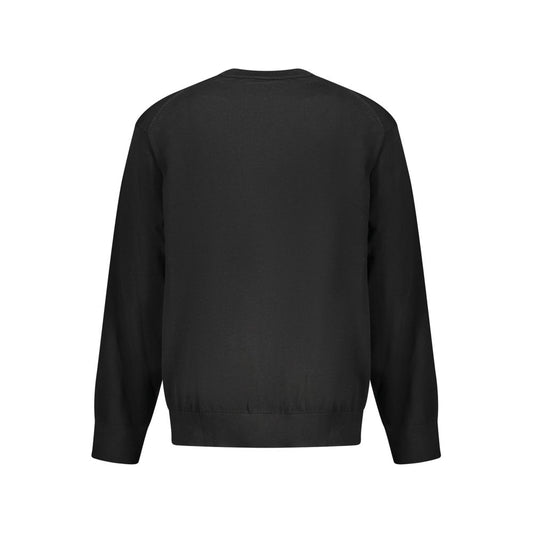 Black Cotton Men's Sweater
