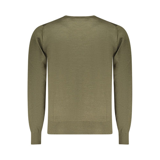 Green Wool Men Sweater