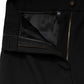 Black Wool Blend Straight High Waist Pants