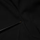 Black Wool Blend Straight High Waist Pants