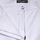 White Cotton High Waist WideLeg Cropped Pants