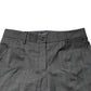 Dark Gray Check Tartan VirginWool Dress Pants