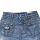 Blue Distressed Washed Cotton Denim Jeans