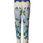 Multicolor Floral Pattern Straight Leg Pants