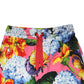 Multicolor Floral Mid Waist Jogger Pants