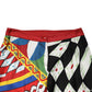 Multicolor Carretto Pattern Straight Pants