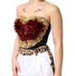 Black Gold Heart Bustier Corset Tinsel Top