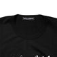 Black Graphic Crew Neck Short Sleeves T-shirt