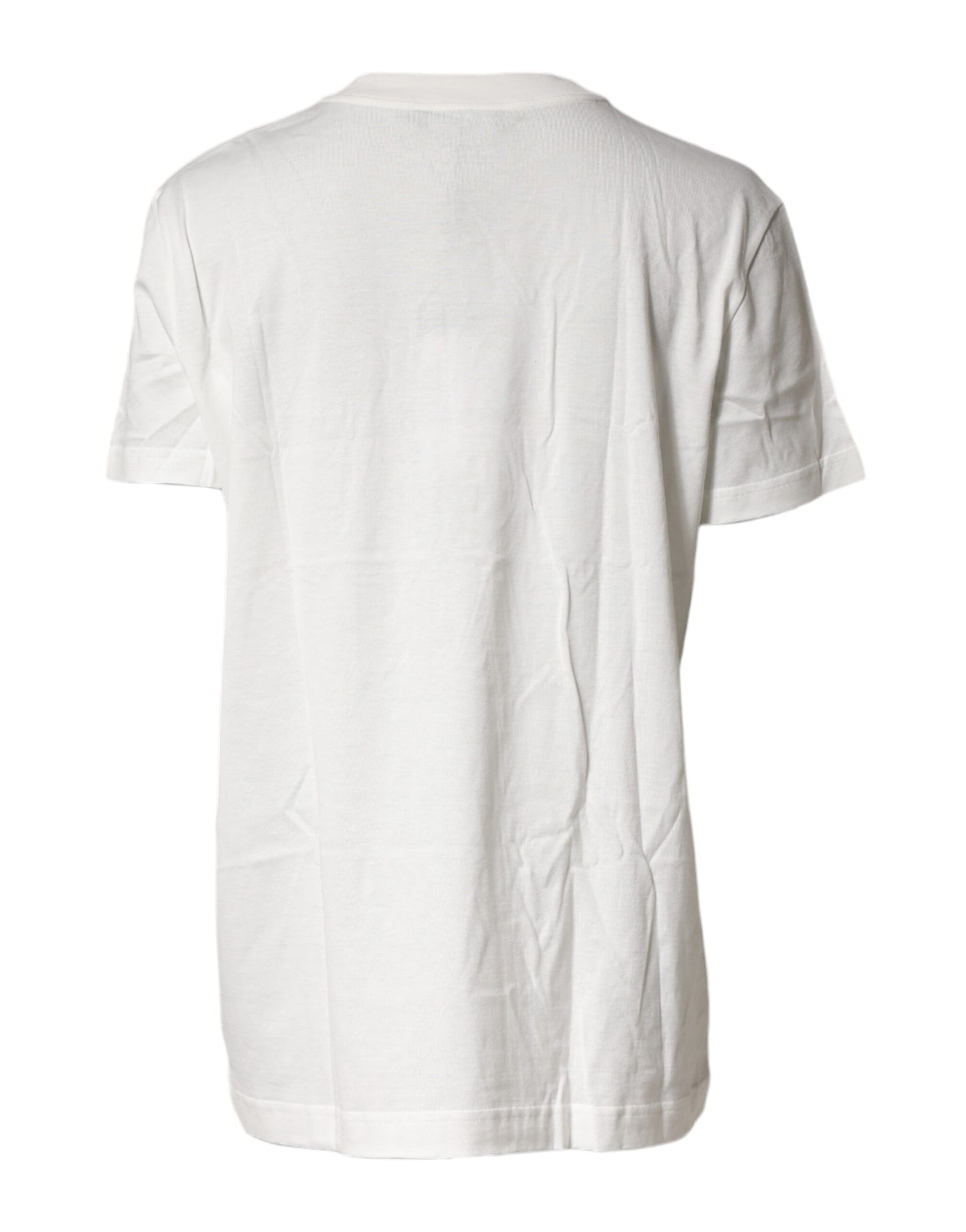 White Logo Crew Neck Short Sleeves T-shirt