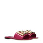 Pink Leather Slippers