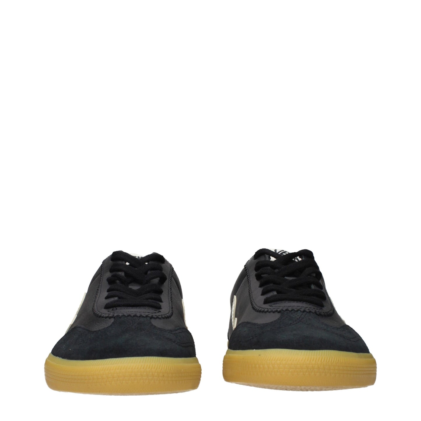 Black Leather Low Top Sneakers