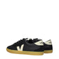 Black Leather Low Top Sneakers