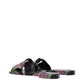 Black Cotton Slippers