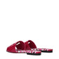 Pink Leather Slippers