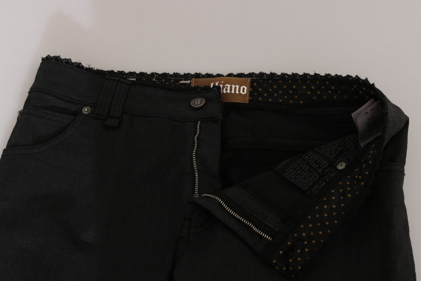 Black Mid Waist Skinny Cotton Casual Denim Jeans