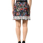Black Floral Lace Cotton HighWaist Mini Skirt