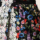 Black Floral Lace Cotton HighWaist Mini Skirt