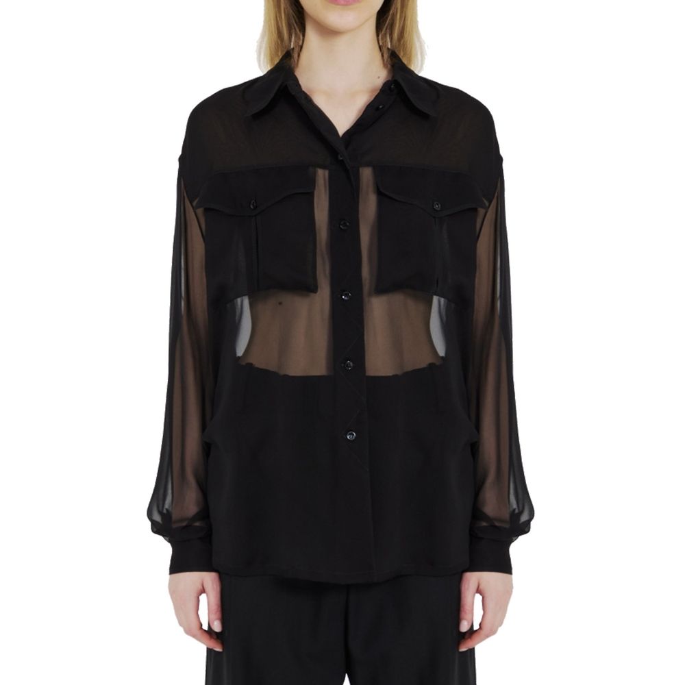 Black Silk Dress Shirt