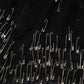 Black Pins Cotton Denim Hot Pants Shorts
